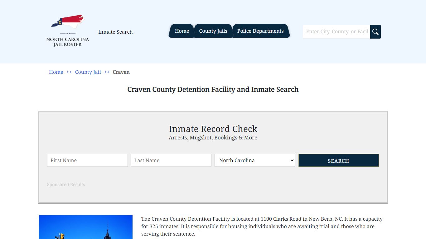 Craven County Detention Facility and Inmate Search